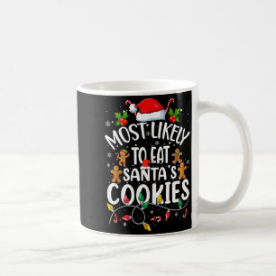 Taza De Café Más Probable De Comer Las Galletas De Santa Navida