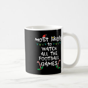Taza De Café Más probable es ver a los Navidades de fútbol fami
