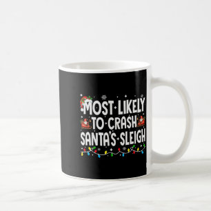 Taza De Café Más Probable Que Estrelle El Trineo De Santa Famil