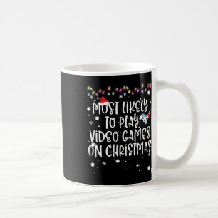 Taza De Café Más Probable Que Juegue Videojuegos En Familia En