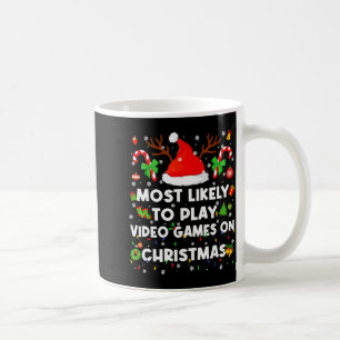 Taza De Café Más Probable Que Juegue Videojuegos En Pijamas Nav