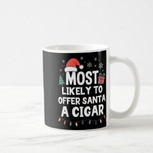 Taza De Café Más Probable Que Ofrezca Un Cigarro a Santa Navida