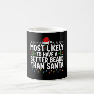 Taza De Café Más Probable Que Tenga Una Mejor Barba Que Santa