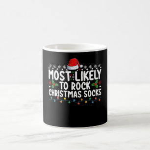 Taza De Café Más Propenso A Balancear Calcetines Navideños De V