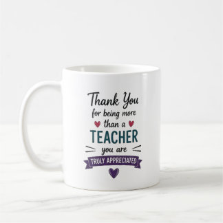 Taza De Café Más que un profesor verdaderamente apreciado Perso
