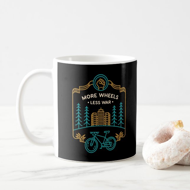 Taza De Café Más Ruedas Menos Guerra 1 (Con donut)