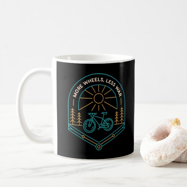 Taza De Café Más Ruedas Menos Guerra 2 (Con donut)