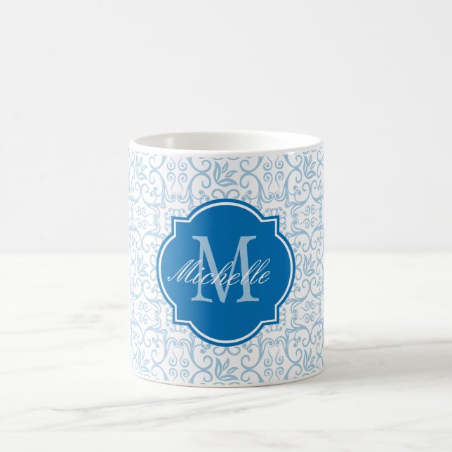 Taza De Café Masa monográfica Placid Blue Damask (Centro)