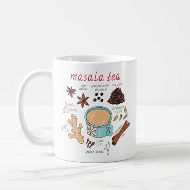 Taza De Café Masala Tea Coffee Mug para amantes del té (Izquierda)