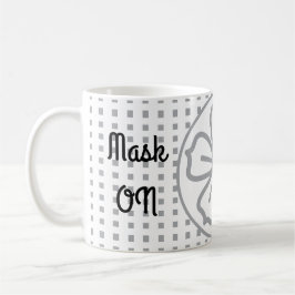 Taza De Café Máscara A Máscara De Distancia Social