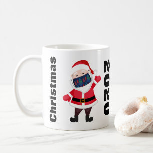 Taza De Café Máscara de cara Santa Ugly Sweater 2020 Navidades