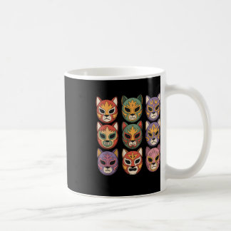 Taza De Café Máscara de Gato de Lucha Libre Divertida Máscara d