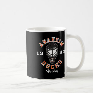 Taza De Café Máscara de Hockey Anaheim Ducks Negra Oficialmente