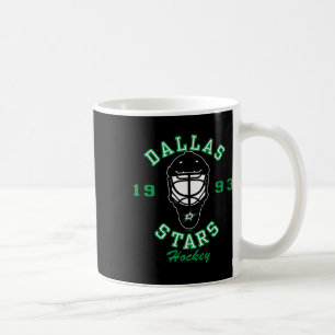 Taza De Café Máscara de Hockey Dallas Stars Negra Licencia Ofic