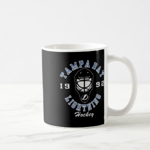 Taza De Café Máscara de hockey Tampa Bay Lightning negra oficia