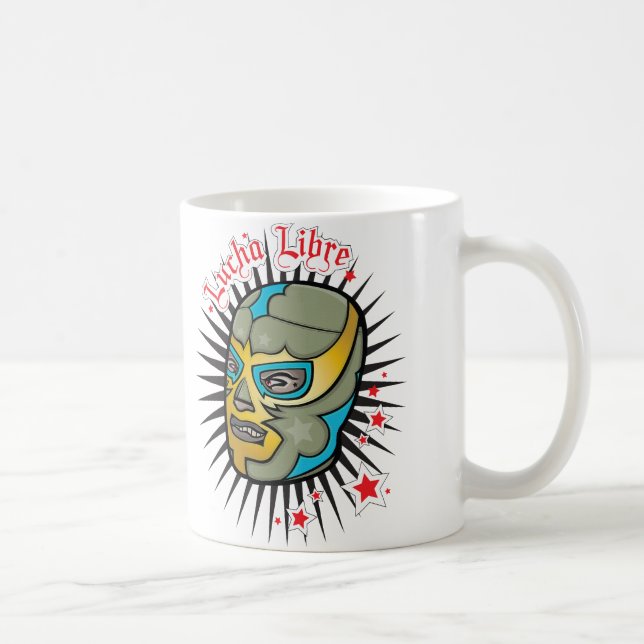 Taza De Café Máscara de lucha mexicana de Lucha Libre (Derecha)