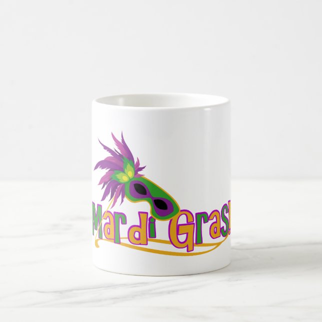 Taza De Café Máscara de Mardi Gras (Centro)