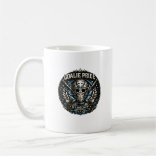 Taza De Café Máscara de portero de hockey sobre hielo con diseñ