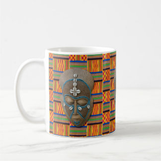 Taza De Café Máscara de vaca tribal africana congela a Naranja