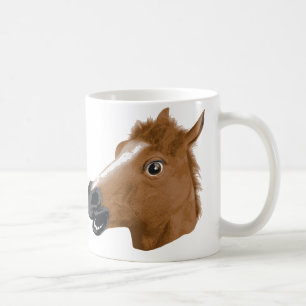 Taza De Café Máscara espeluznante de la cabeza de caballo
