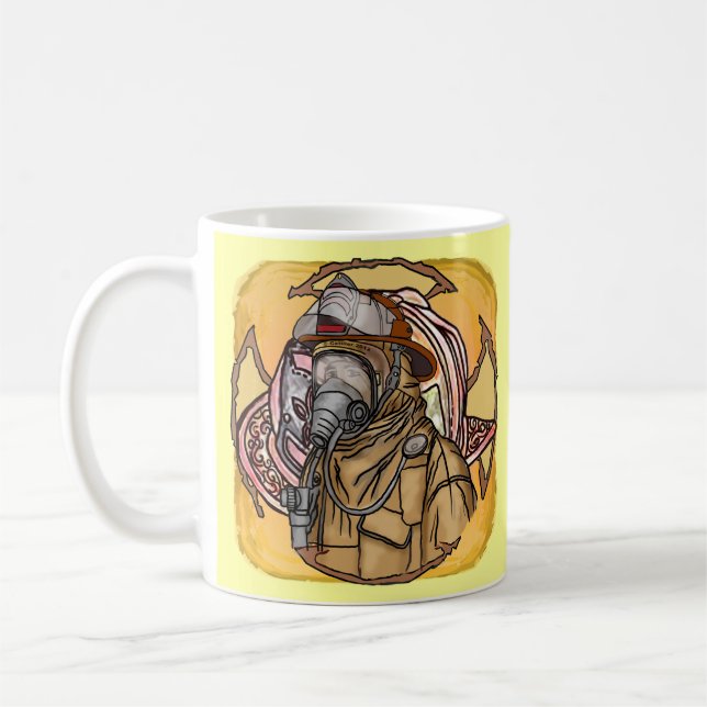Taza De Café Máscara para bomberos (Izquierda)