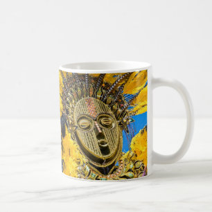 Taza De Café máscara plumosa