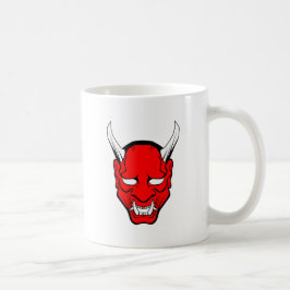 Taza De Café Máscara Roja Japonesa Hannya
