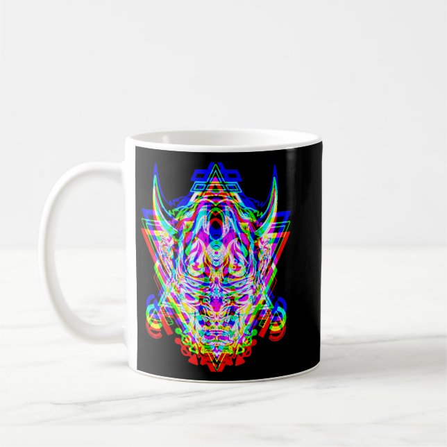 Taza De Café Máscara Samurai Anime Demon Bushido Warrido Estéti (Izquierda)