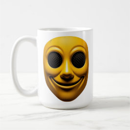 Taza De Café Máscara sonriente amarilla
