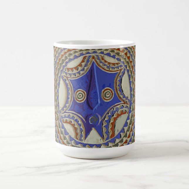 Taza De Café Máscara tribal africana (Centro)