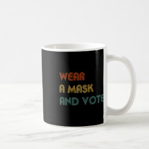 Taza De Café Máscara Y Votar Las Elecciones Políticas Biden Har