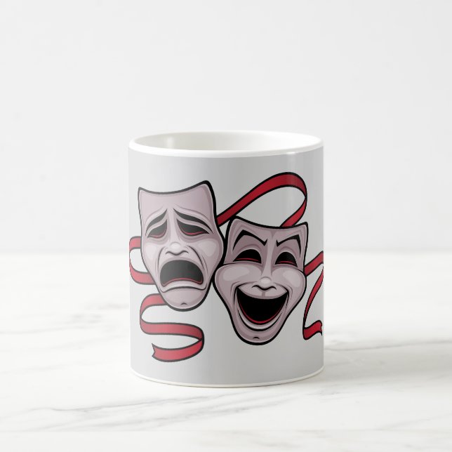 Taza De Café Máscaras De Teatro De Comedia Y Tragedia (Centro)