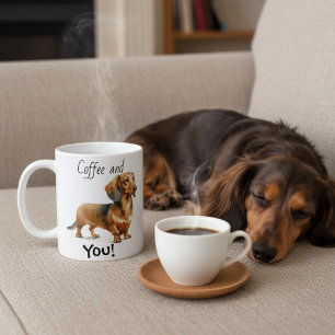 Taza De Café Mascota Dachshund MARRONES Café Personalizado