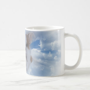Taza De Café Mascota de bulldog con nubes celestiales