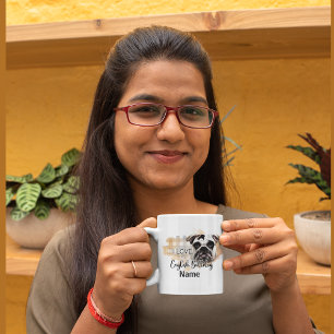 Taza De Café Mascota de Bulldog inglés de perro Coffee Mug, Cop