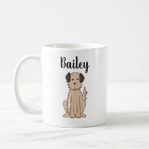 Taza De Café Mascota de caligrafía de perros adornos con flúor