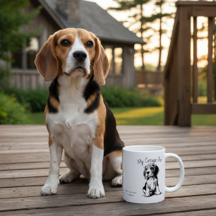 Taza De Café Mascota de Cute Cottage - Beagle/ Personalizado