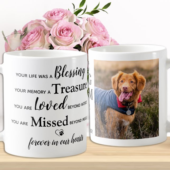 Taza De Café Mascota de fotografía personalizado: Loss Keepsake (Subido por el creador)