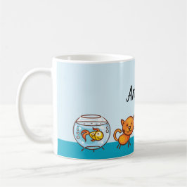 Taza De Café Mascota de gato de perro lindo personalizado