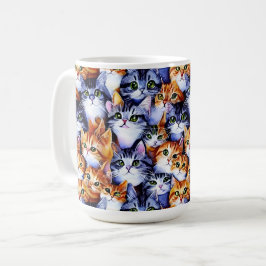 Taza De Café Mascota de patrones sin soldadura de intercalación
