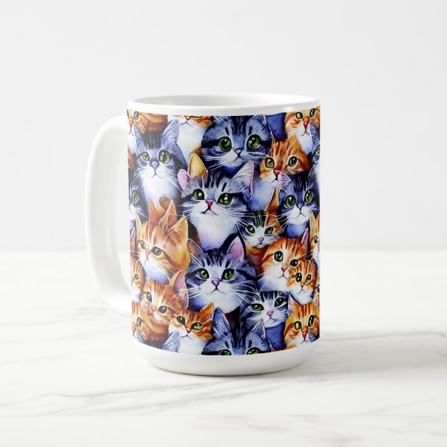 Taza De Café Mascota de patrones sin soldadura de intercalación (Anverso izquierdo)