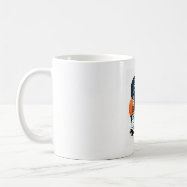 Taza De Café Mascota de perro Astronout 3 (Izquierda)