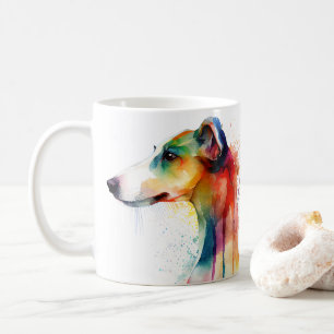 Taza De Café Mascota de perro de Greyhound colorido Café Mug, C
