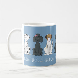 Taza De Café Mascota de perro lindo estilo moderno caprichoso s