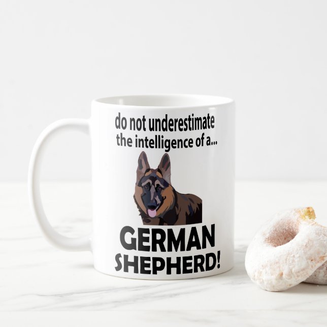 Taza De Café Mascota de perro pastor alemán (Con donut)