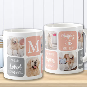 Taza De Café Mascota en memoria de perro pierde Collage de foto