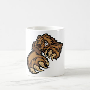 Taza De Café Mascota Garra de Oso Grizzly