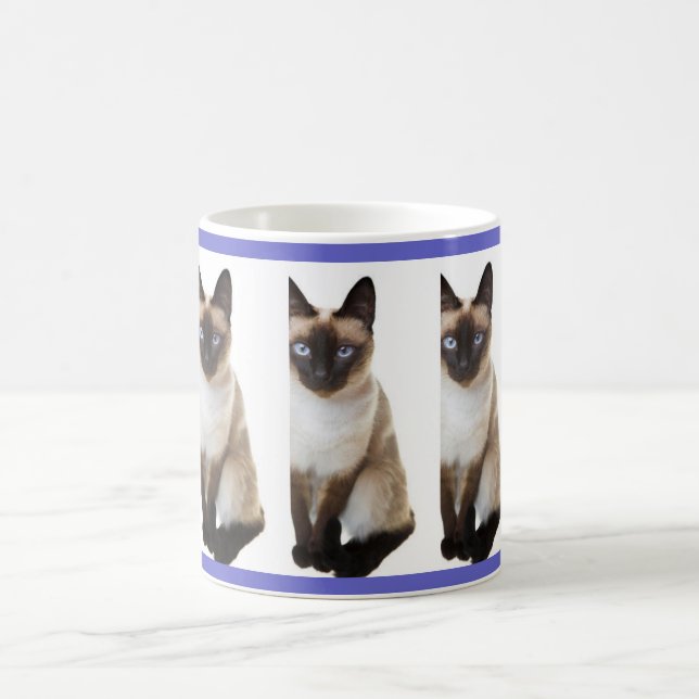Taza De Café Mascota gatuno siamés Destiny Zazzle (Centro)