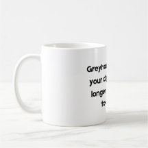 Mascota gracioso cita a Mug sobre Grayhound