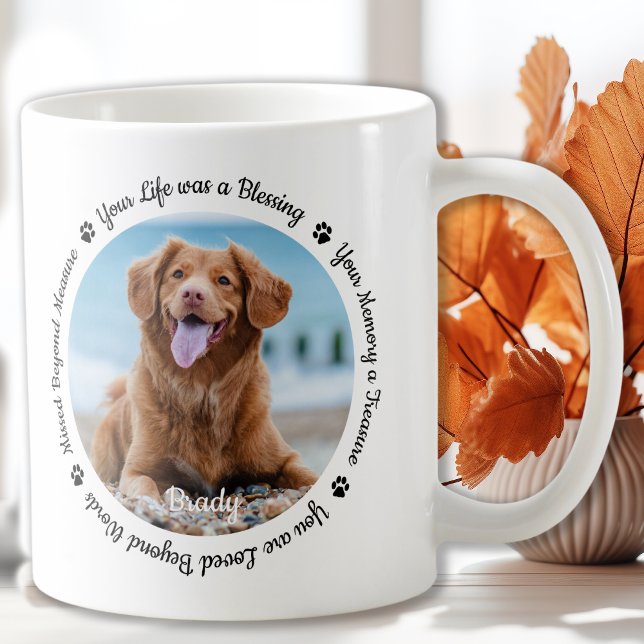 Taza De Café Mascota: Loss Sympathy Keepsake 2 Photo Dog Memori (Subido por el creador)